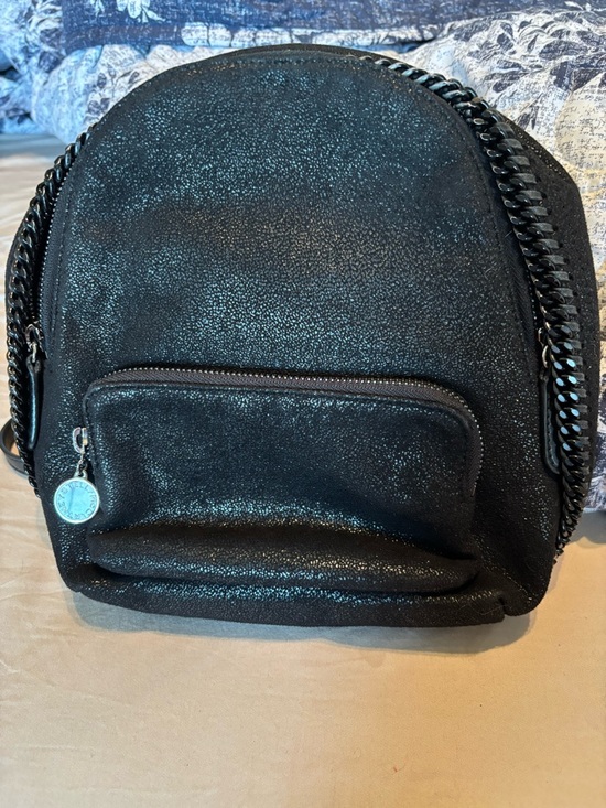 Stella McCartney Handbags - Stella McCartney Falabella Mini Backpack Black Shaggy Deer - Very Good - W/ Card